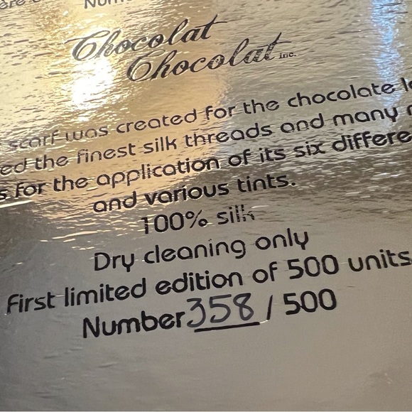 Limited Edition Silk Scarf “chocolate” - Picture 3 of 10